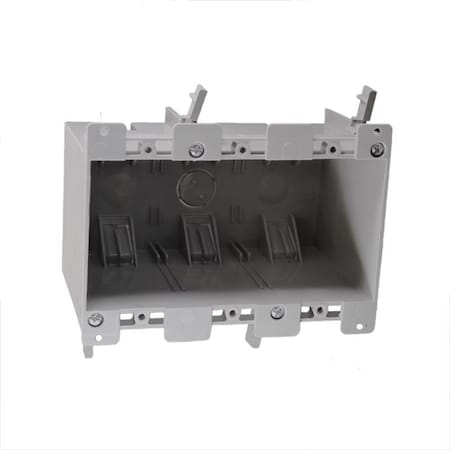 Cantex Cantex EZ Box Old Work 55 cu in Rectangle PVC 3 gang Outlet Box Gray EZ55TO